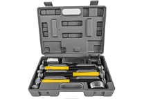 IMP0090- KIT conjunto de tases e martelos chapista com alça de fibra para carroceria (7 peças) 