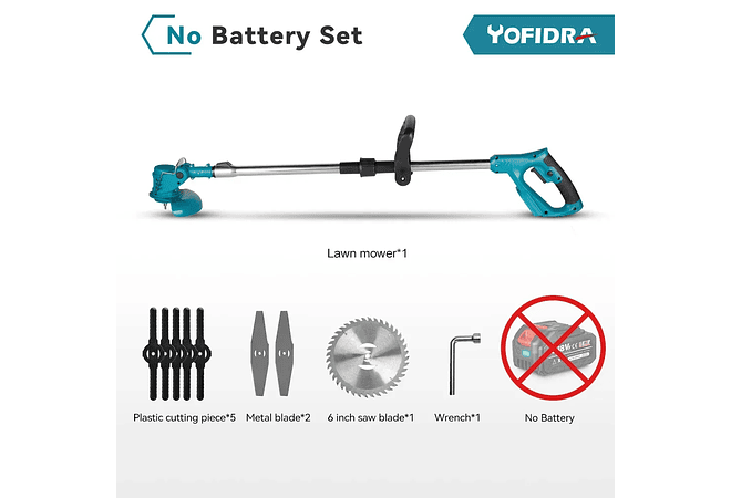 IMP0092- Corta Relvas Elétrico , Makita 18V Bateria, 12000RPM - Yofidra 