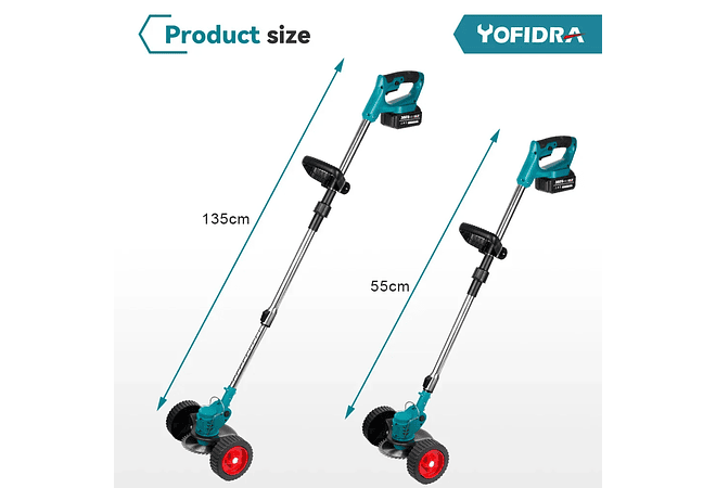 IMP0092- Corta Relvas Elétrico , Makita 18V Bateria, 12000RPM - Yofidra 