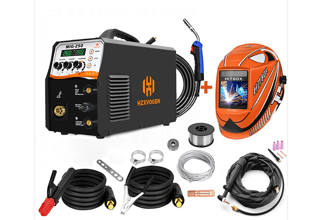 IMP0096- Máquina De Solda MIG, Semi-Automática, Solda De Argônio, 4 em 1, Tig, Mig, Mini Inversor De Solda, MIG-250, 160, 