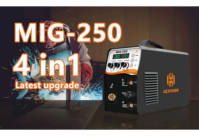 IMP0096- Máquina De Solda MIG, Semi-Automática, Solda De Argônio, 4 em 1, Tig, Mig, Mini Inversor De Solda, MIG-250, 160, 