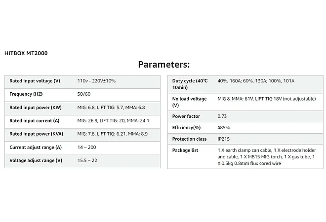 IMP0097- Máquina de soldar , 3 em 1, TIG ARC MIG soldador, CO2 MIX FLUX Gás, 220v- MT2000-II