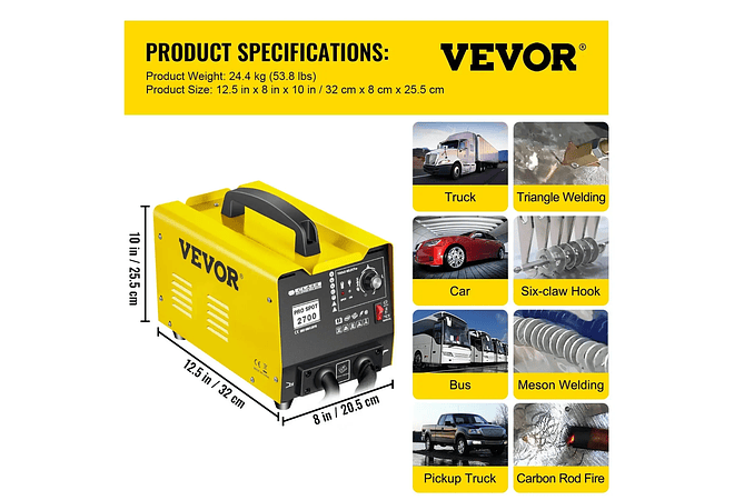 VEVOR-Máquina de reparação de soldadura, extratora do painel do veículo, GYSpot 2700, 3500A