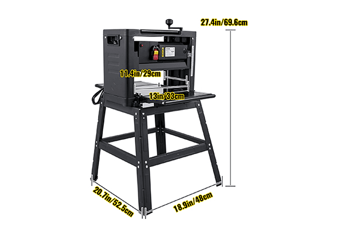 IMP0108- Vevor plaina elétrica 12/12.5/13 polegada com suporte &amp; poeira exaustão 1800w 8000rpm