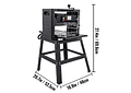 IMP0108- Vevor plaina elétrica 12/12.5/13 polegada com suporte &amp; poeira exaustão 1800w 8000rpm