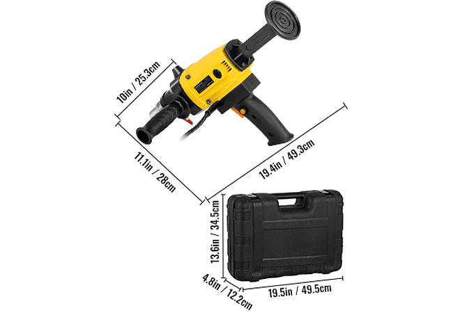 IMP0109- Vevor Broca de diamante de perfuração 1880w 2180w handheld diamante núcleo broca equipamento concreto 110mm 130mm 160mm 180mm molhado/seco 