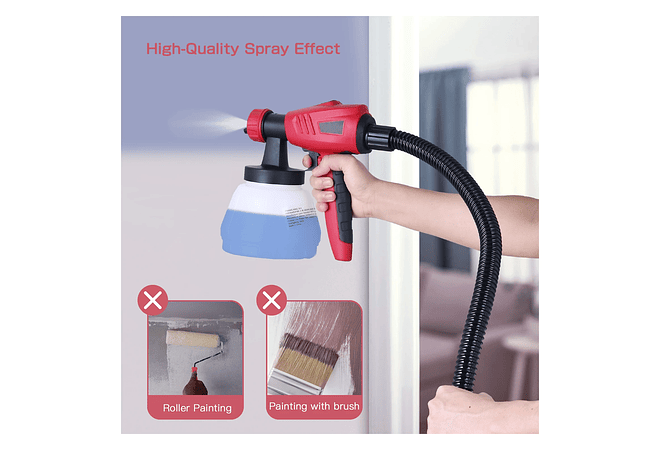 IMP0111- Meterk 800w pistola elétrica 1300ml grande capacidade de alta potência pulverizador da pintura 3 tamanhos do bocal ferramentas elétricas ajustáveis