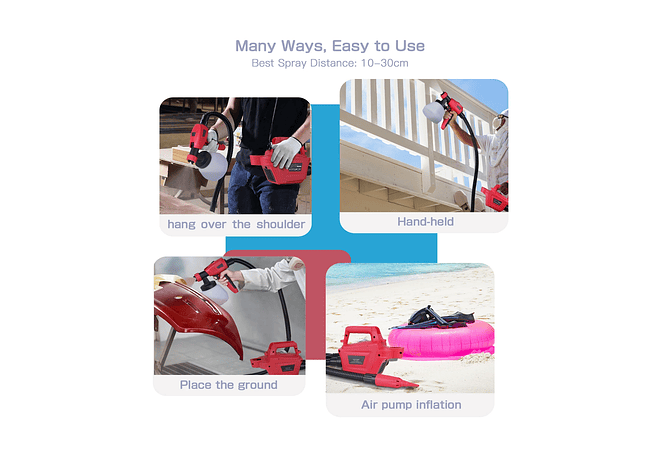 IMP0111- Meterk 800w pistola elétrica 1300ml grande capacidade de alta potência pulverizador da pintura 3 tamanhos do bocal ferramentas elétricas ajustáveis