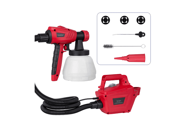 IMP0111- Meterk 800w pistola elétrica 1300ml grande capacidade de alta potência pulverizador da pintura 3 tamanhos do bocal ferramentas elétricas ajustáveis