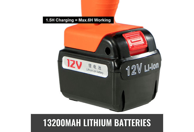 IMP0128- VEVOR 12V Broca sem fio, Vergalhão Tier Encadernação Máquina Automática Handheld Rebar Amarrando Bateria De Lítio Fio Sem Fio