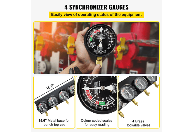 IMP0130-   Kit de ferramentas-  Sincronizador Carburador combustível a vácuo   com mangueira borracha