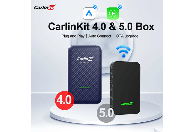 IMP0131- Adaptador Auto Android Sem Fio CarlinKit, Apple CarPlay, Ai Box, Dongle USB, Audi, VW, Benz, Kia, Honda, Toyota, Ford, 5.0, 4.0