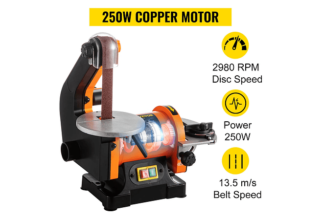 IMP0132- Vevor Lixadeira Elétrica 250w mini mesa 5in fixed-angle 