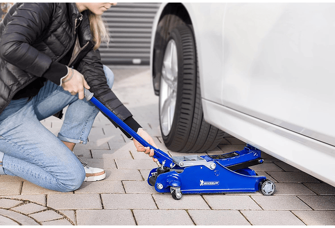 IMP0135 -MICHELIN 92416 Gato Hidráulico, Capacidade de Carga 1800 kg, Azul