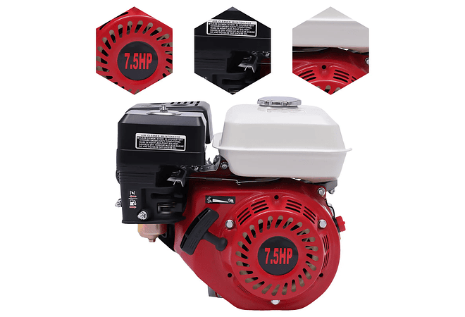 IMP0136- Motor a gasolina Rotavator, Arrefecimento a ar, 4 motores Stroke, 1 cilindro, Motor Kart 7.5HP, Lavadora a pressão, 5100W, 3600rpm