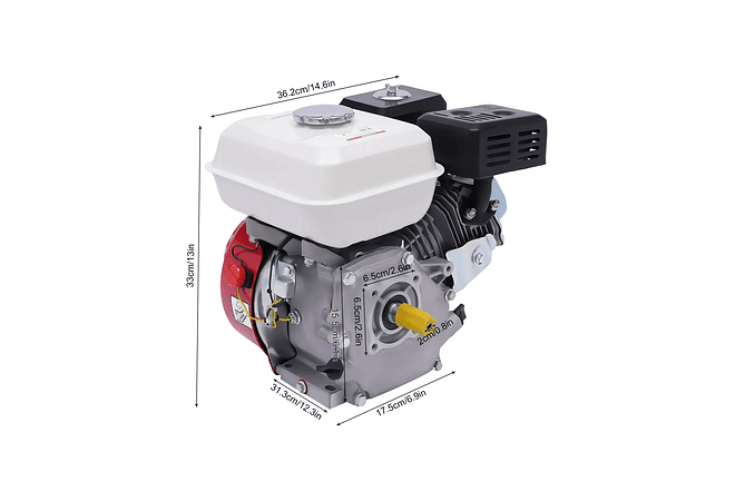 IMP0136- Motor a gasolina Rotavator, Arrefecimento a ar, 4 motores Stroke, 1 cilindro, Motor Kart 7.5HP, Lavadora a pressão, 5100W, 3600rpm