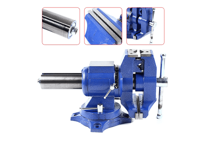 IMP0137-  Bancada Vice Para Fresadoras de Mesa Profissional 360 ° -  100mm