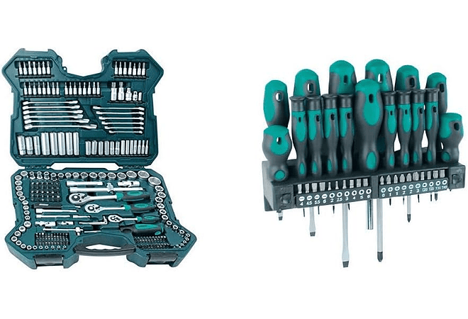 IMP0141 - Mala com chaves e outras ferramentas tamanho: 12x36x51 cm),- Mannesmann M98430