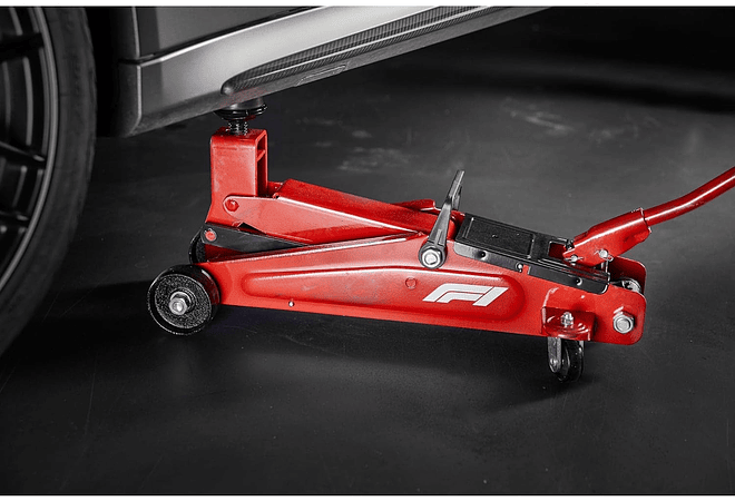 IMP0149- Macaco hidráulico para veículos todo-o-terreno Formula 1, 3 toneladas, com pega, superfície de apoio rotativa de 360°, 