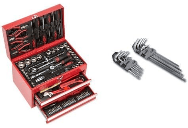  IMP0150- Caixa de ferramentas equipada com 155 peças -- Mannesmann M29066