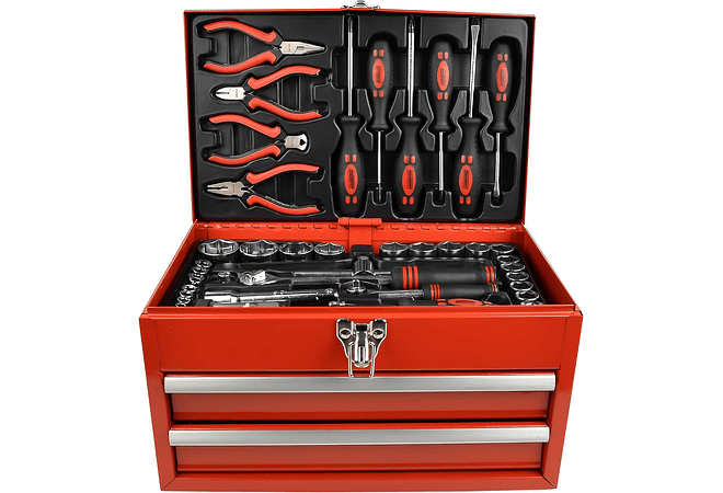  IMP0150- Caixa de ferramentas equipada com 155 peças -- Mannesmann M29066