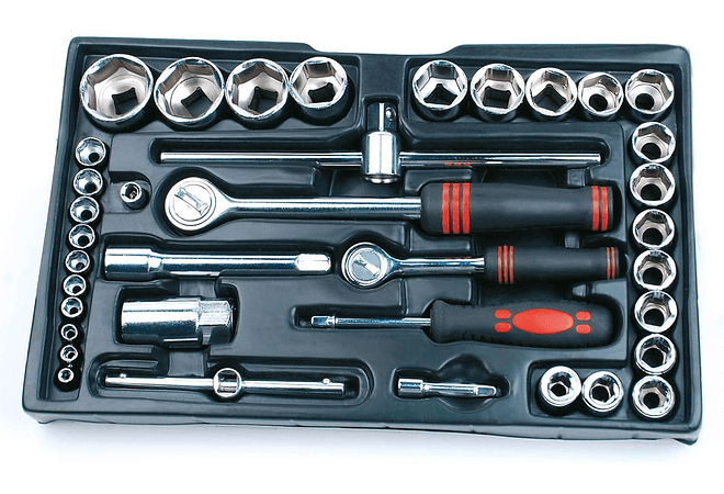  IMP0150- Caixa de ferramentas equipada com 155 peças -- Mannesmann M29066