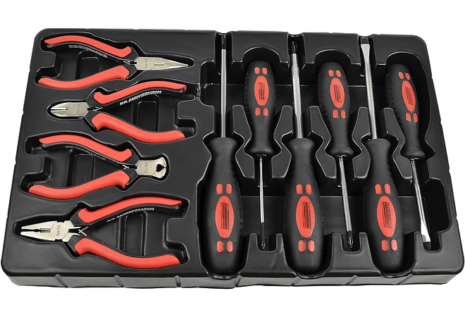  IMP0150- Caixa de ferramentas equipada com 155 peças -- Mannesmann M29066