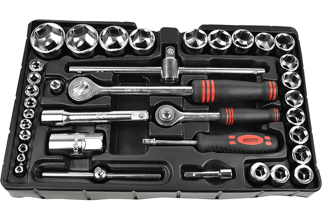  IMP0150- Caixa de ferramentas equipada com 155 peças -- Mannesmann M29066