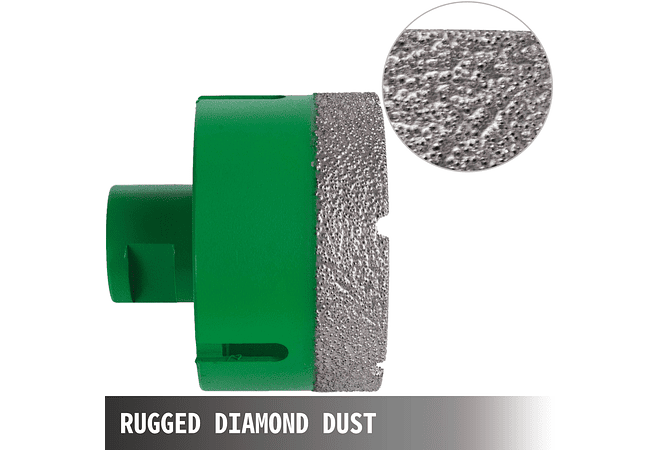 IMP0151- Vevor diamante perfuração núcleo bit m14 thread cerâmica telha buraco viu broca conjunto com caso para perfuração em granito mármore porcelana