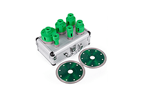 IMP0151- Vevor diamante perfuração núcleo bit m14 thread cerâmica telha buraco viu broca conjunto com caso para perfuração em granito mármore porcelana