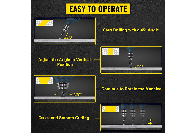 IMP0152- Kit de brocas de diamante com lâmina de corte seco/molhado 5/8 ;rosca universal para a telha de perfuração, granito, mármore, porcelana- Vevor 