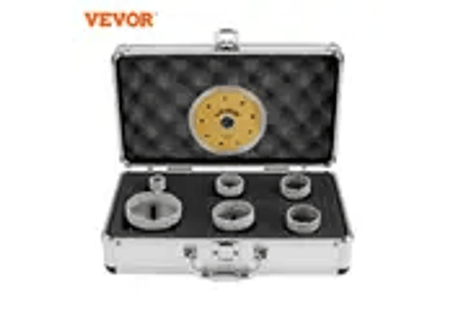 IMP0152- Kit de brocas de diamante com lâmina de corte seco/molhado 5/8 ;rosca universal para a telha de perfuração, granito, mármore, porcelana- Vevor 