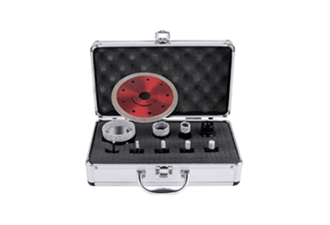 IMP0152- Kit de brocas de diamante com lâmina de corte seco/molhado 5/8 ;rosca universal para a telha de perfuração, granito, mármore, porcelana- Vevor 