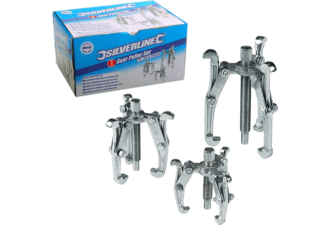 IMP0154 - Extrator de roldanas, 3 pcs (75, 100 e 150 mm) - Silverline Tools MS23