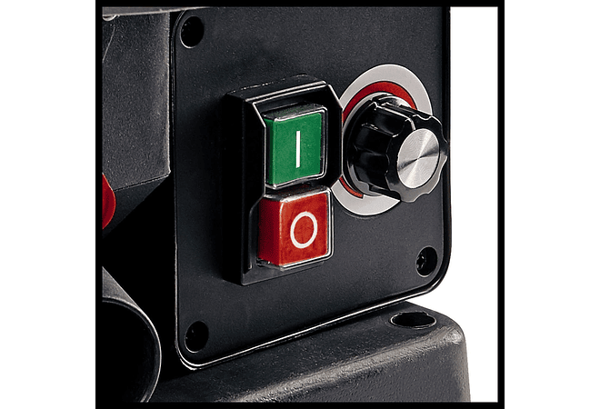 IMP0157- Serra de corte l (120 W, altura do curso 14 mm, altura de corte máx. 52 mm, tamanho da mesa 408 x 250 mm, extração de pó)- TC-SS 405 E da Einhel