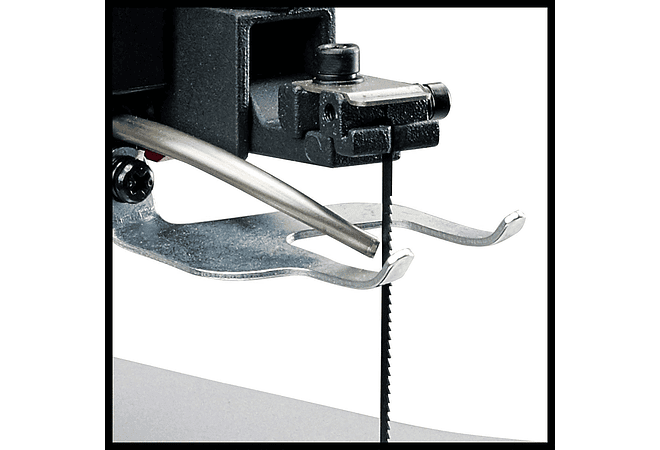 IMP0157- Serra de corte l (120 W, altura do curso 14 mm, altura de corte máx. 52 mm, tamanho da mesa 408 x 250 mm, extração de pó)- TC-SS 405 E da Einhel