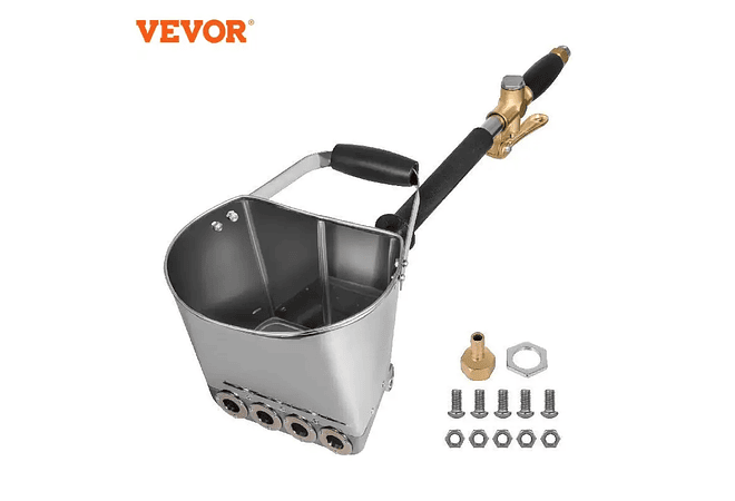 IMP0158-  Pistola de pulverizador de argamassa 4-jet 3kw parede stucco pá funil - Vevor