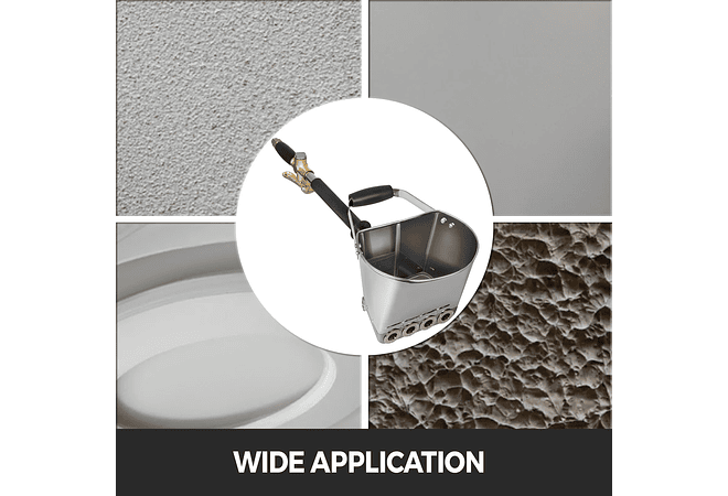 IMP0158-  Pistola de pulverizador de argamassa 4-jet 3kw parede stucco pá funil - Vevor