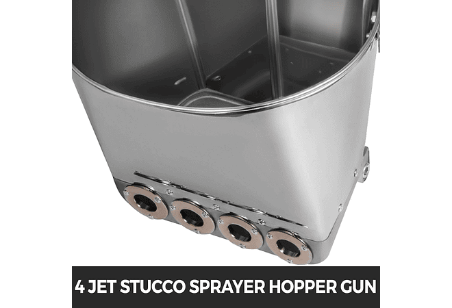 IMP0158-  Pistola de pulverizador de argamassa 4-jet 3kw parede stucco pá funil - Vevor