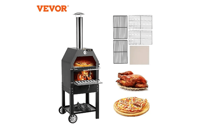 IMP0159- Forno para ar livre, com rodas e alças 12 &quot; (forno de pizza, assados...) -Vevor