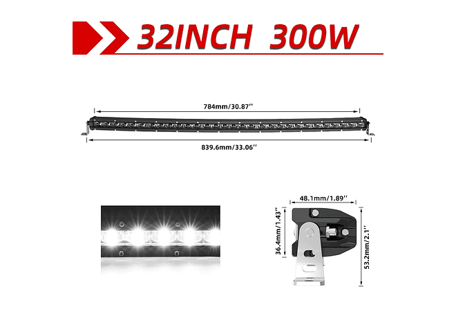 IMP0160- Barra LED para carros , 32 &quot;, 150W, 4x4, Lada Niva, trator, barco, 12V, 24V