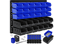 IMP0163- Prateleira de parede + caixas empilháveis + suporte de ferramentas, 45 peças, expansível- MASKO 