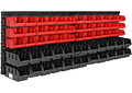 IMP0164- Estante para ferramentas de parede Deuba 190x54 28 caixas empilháveis 4 painéis expansíveis com acessórios 97 peças