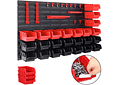IMP0164- Estante para ferramentas de parede Deuba 190x54 28 caixas empilháveis 4 painéis expansíveis com acessórios 97 peças
