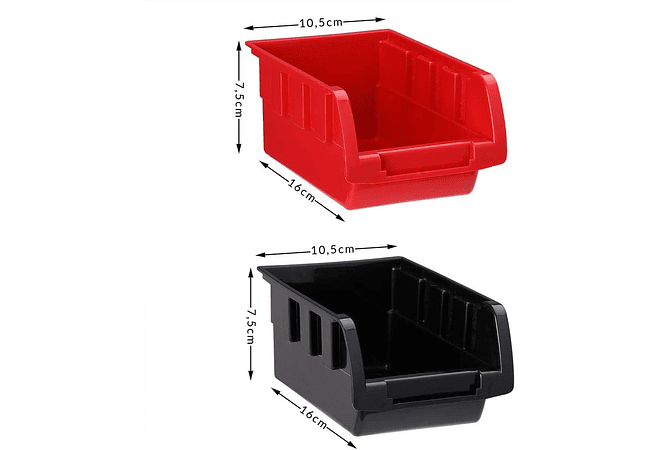 IMP0164- Estante para ferramentas de parede Deuba 190x54 28 caixas empilháveis 4 painéis expansíveis com acessórios 97 peças