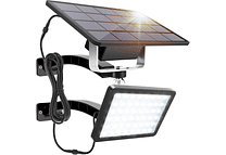 IMP0167- Luz solar para exterior a painel solar, projetor LED com ângulo ajustável de 180°, com bateria de 5500 mAh, à prova de água 