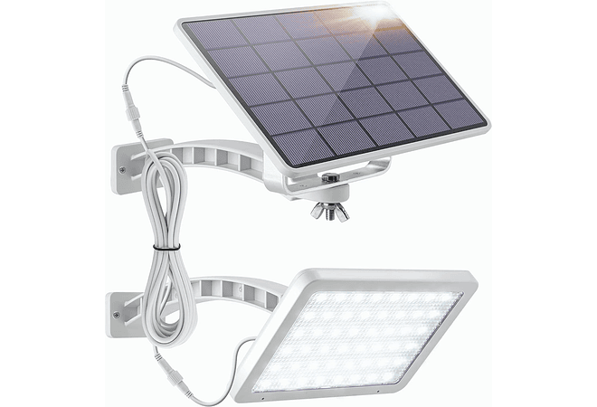 IMP0167- Luz solar para exterior a painel solar, projetor LED com ângulo ajustável de 180°, com bateria de 5500 mAh, à prova de água 
