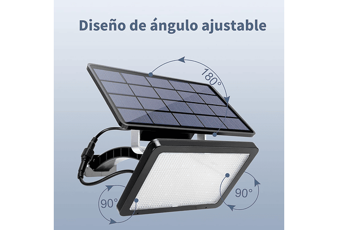 IMP0167- Luz solar para exterior a painel solar, projetor LED com ângulo ajustável de 180°, com bateria de 5500 mAh, à prova de água 