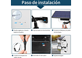 IMP0167- Luz solar para exterior a painel solar, projetor LED com ângulo ajustável de 180°, com bateria de 5500 mAh, à prova de água 