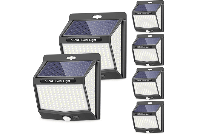 IMP0172- Luz Solar Exterior [2 Paquetes/3 Modos] 270° 